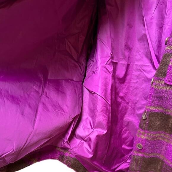 NWT Good American wool Blend Plaid Shacket Shirt Jacket Size Small Medium - Picture 7 of 12